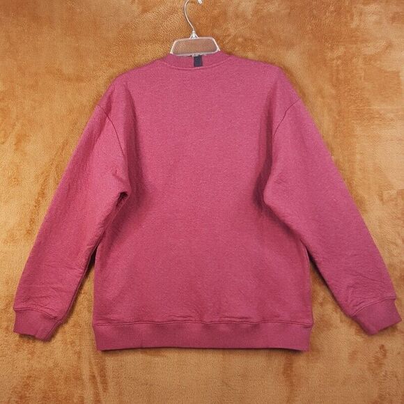 LUNYA Mens Sweatshirt Medium Maroon Pullover Crew RESTORE DOUBLE FACED LAHGO - Picture 4 of 8